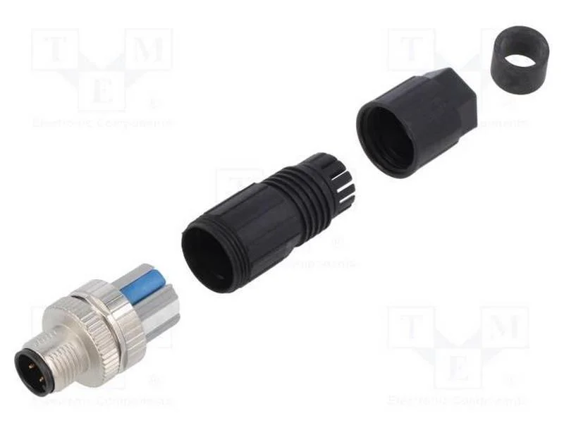 Ficha, M12, PIN: 4, macho, c&oacute;digo A-DeviceNet / C.