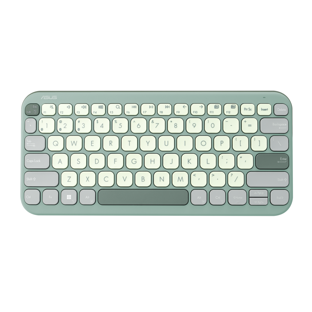 Teclado Asus Kw100 Compacto, Ultrafino , Bluetooth Cor:Green Tea Latte