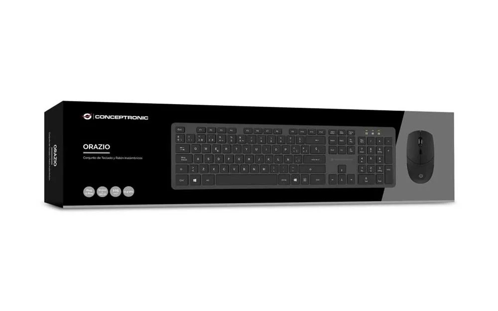 Conceptronic Wireless Keyboard+Mouse,Layout Spanisch     Sw