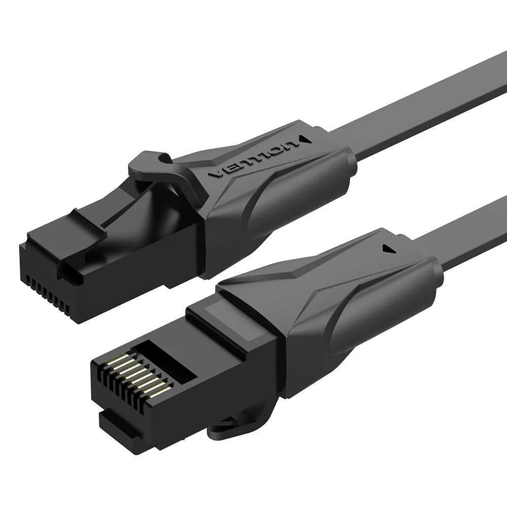 Flat Utp Category 6 Network Cable Vention Ibabf 1m Black