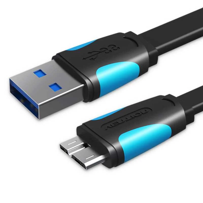 Flat Usb 3.0 a To Micro-B Cable Vention Vas-A12-B050 0.5m Black