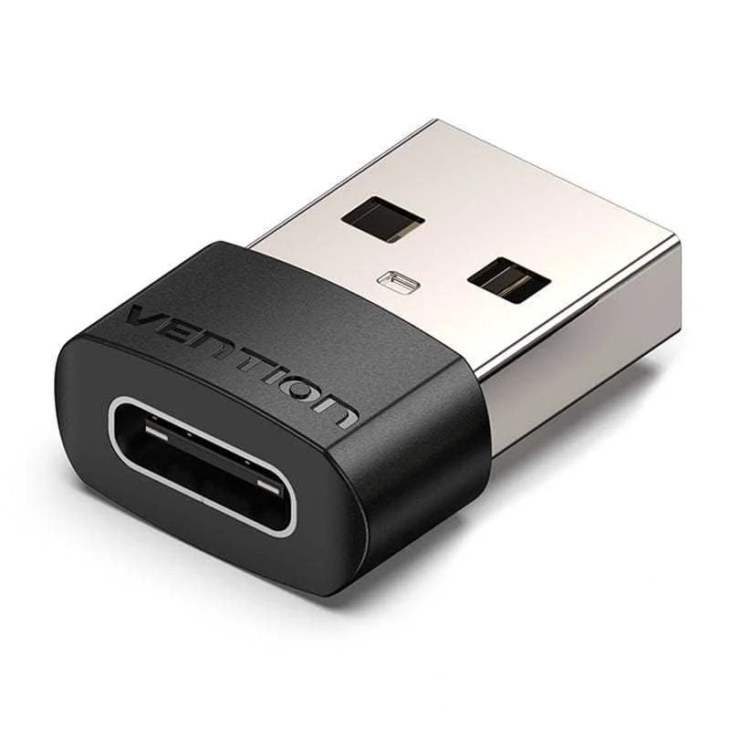 Usb 2.0 Male To Usb-C Female Adapter Vention Cdwb0 Black Pvc