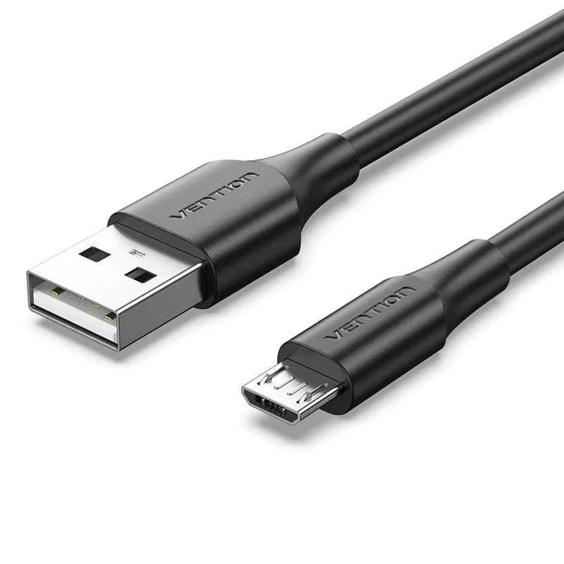Usb 2.0 Male To Micro-B Male 2a 1m Vention Ctibf (Black)