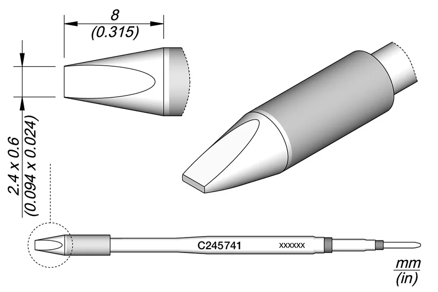 Chisel Cartridge 2.4 X 0.6 Ht