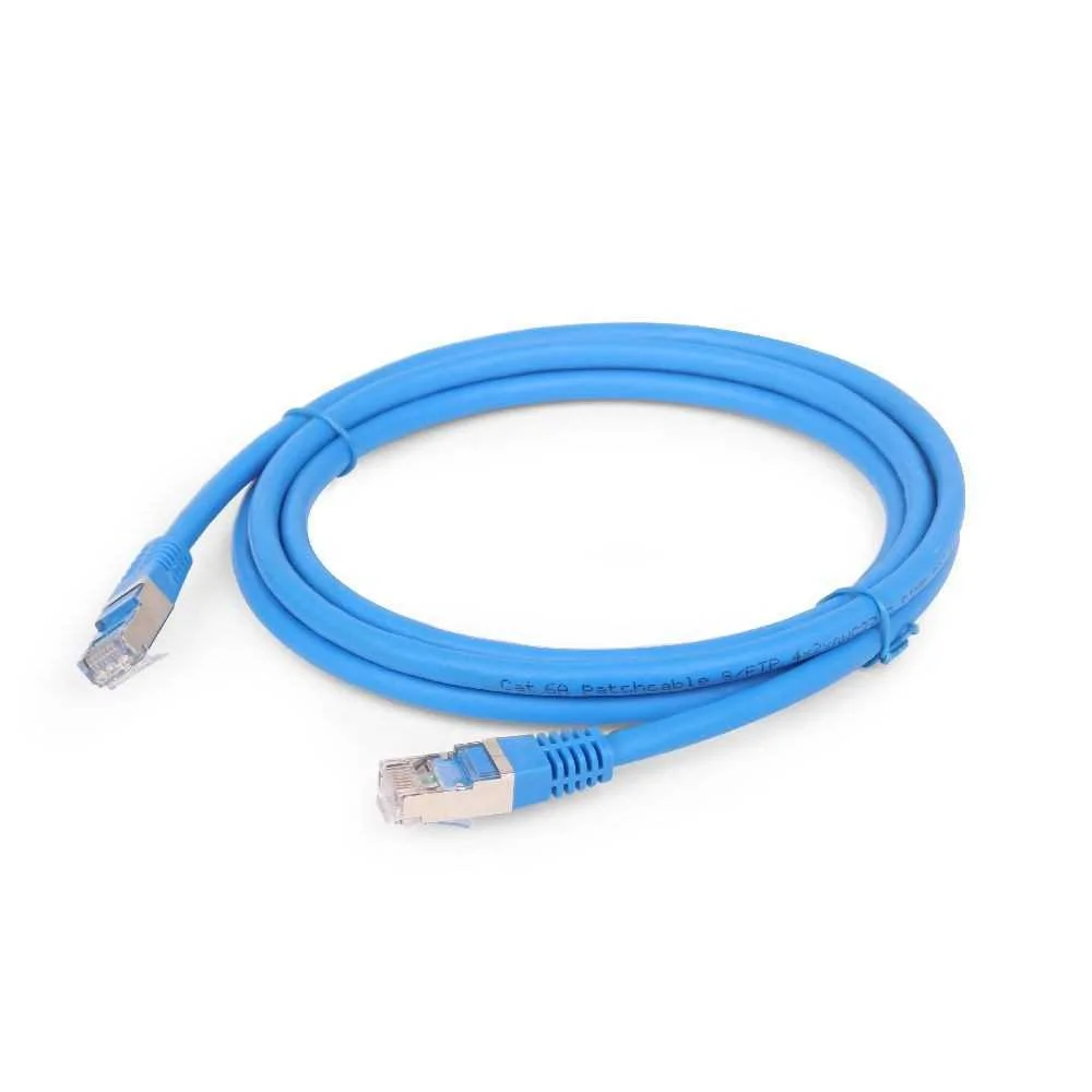 Cabo de Rede Gembird Pp6a-Lszhcu-B-0.5m Cat6a S/Ftp 0.5m Lszh Azul