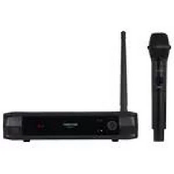 Microfone sem fios de m&atilde;o UHF, frequ&ecirc;ncia fixa