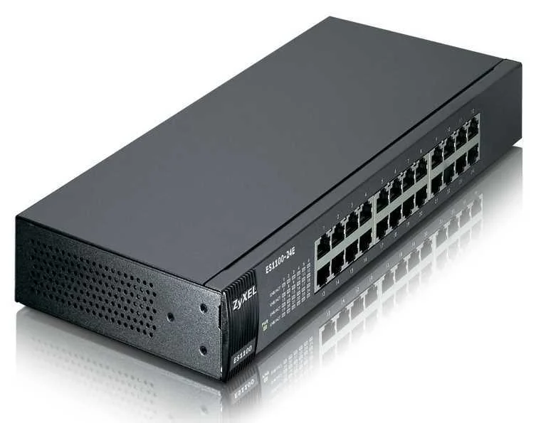 ZYXEL ES1100-24E SWITCH DE REDE N&Atilde;O-GERIDO PRETO