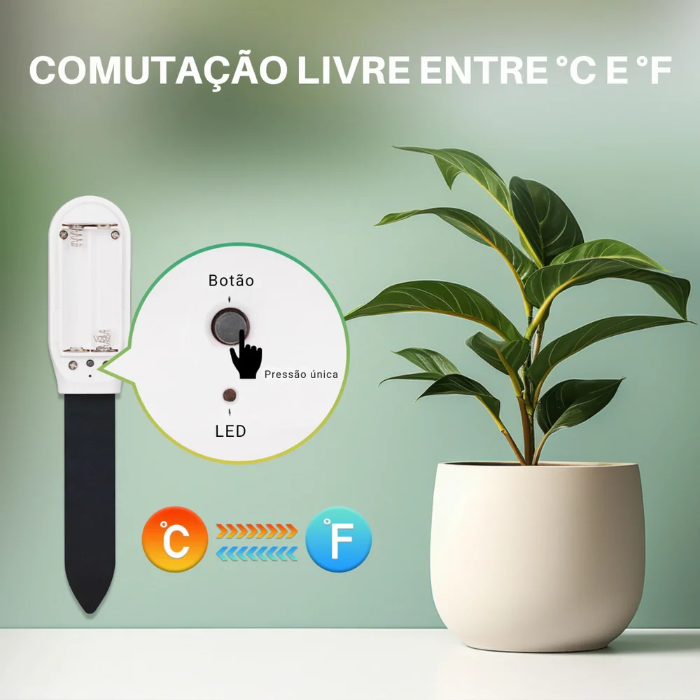 Sensor para Medi&ccedil;&atilde;o Temperatura/ Humidade P/Planta