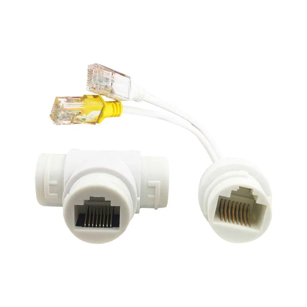Combinador e Separador Poe Rj45. - para C&acirc;maras Ip  - Cor Branco