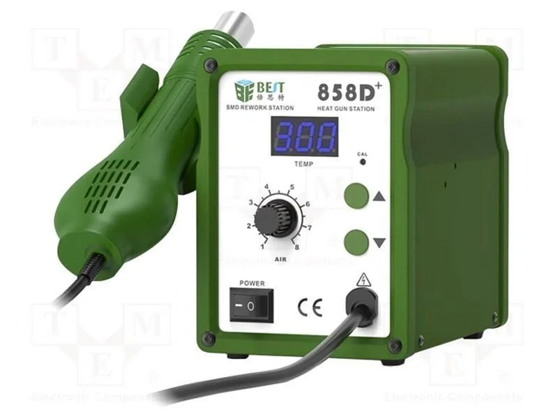Esta&ccedil;&atilde;o com Ar Quente, Digital,Teclas, 650w, 100&divide;480c, Ficha: Eu