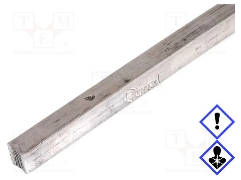 Molde: para Solda Mole, 150g, 190c, Sn60pb40, Perfil 7x7mm