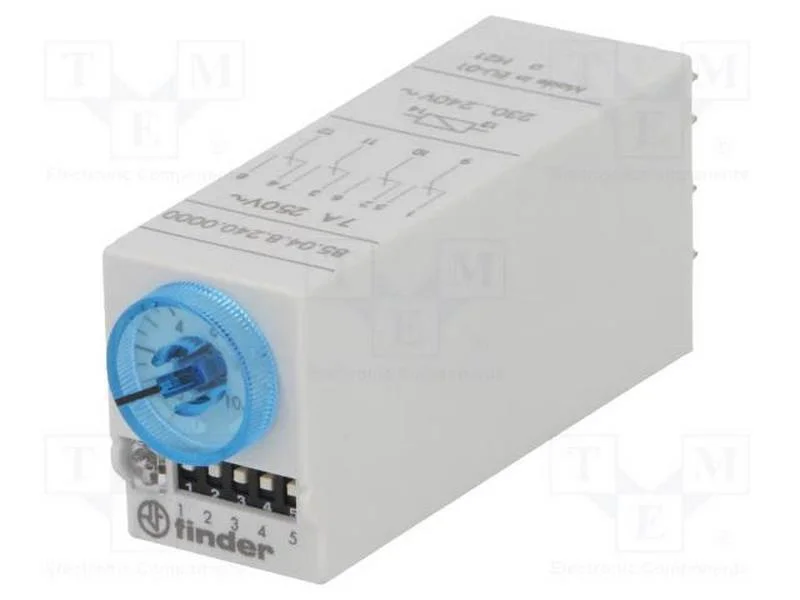 Rel&eacute; Temporizado, 0,05s&divide;100h, 4pdt, 250vac/7a, Uten: 24vac, 24vdc