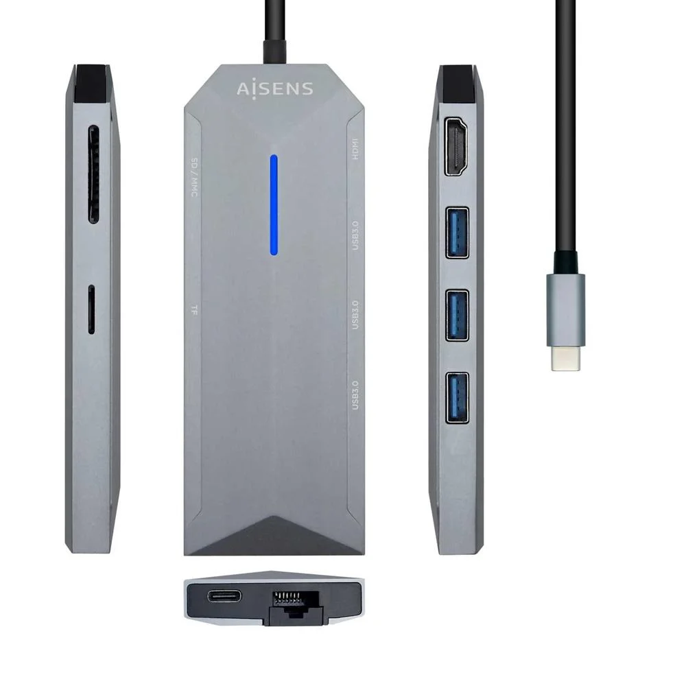 Docking Usb Tipo-C Aisens Asuc-8p004-Gr/ 1xhdmi/ .