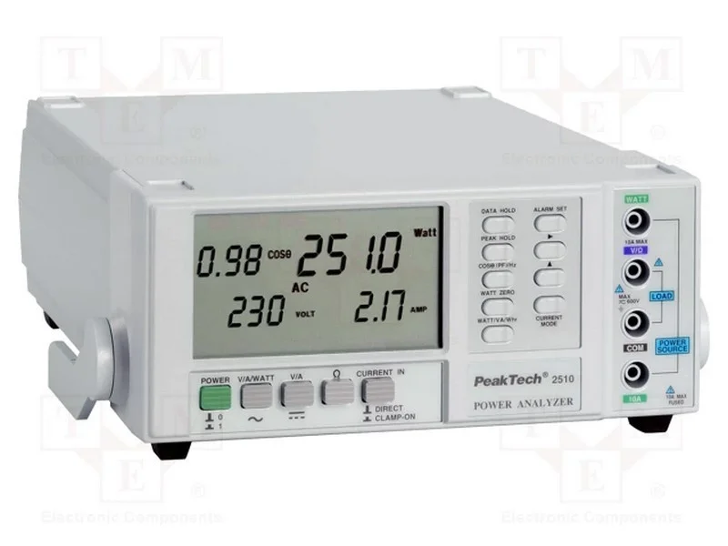 Medidor: analisador de pot&ecirc;ncia, LCD, Interface: .