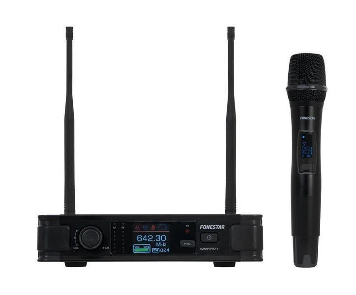 Central Microfone Lapela Bodypack s/ Fios UHF ID .