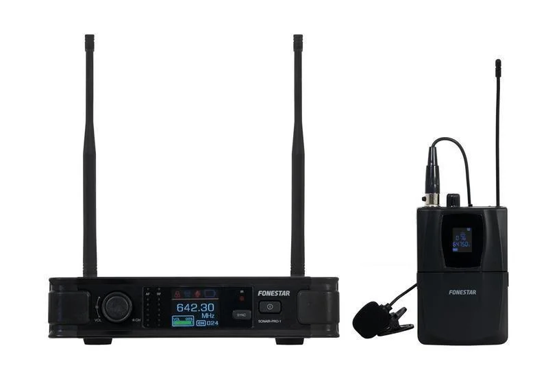 Central 2x Microfones M&atilde;o S/ Fios Uhf Diversity - Fonestar