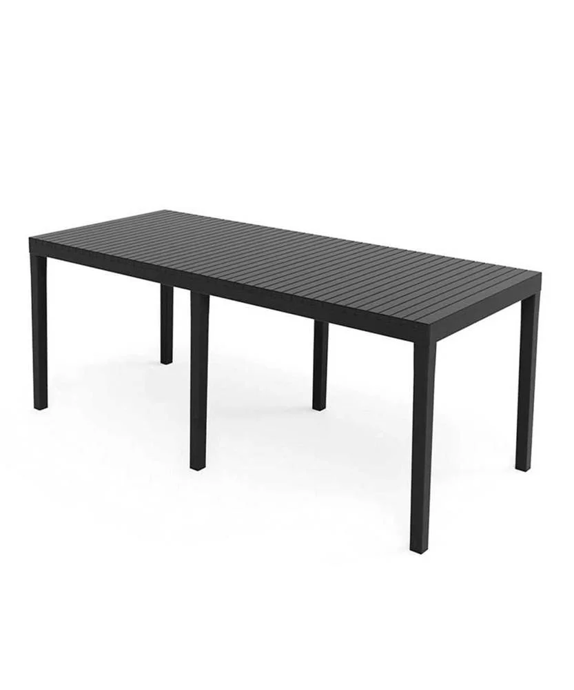 Mesa de Jantar Ipae Progarden Indo Ind012an Extens&iacute;vel Antracite 220 X 90 X 72 Cm 