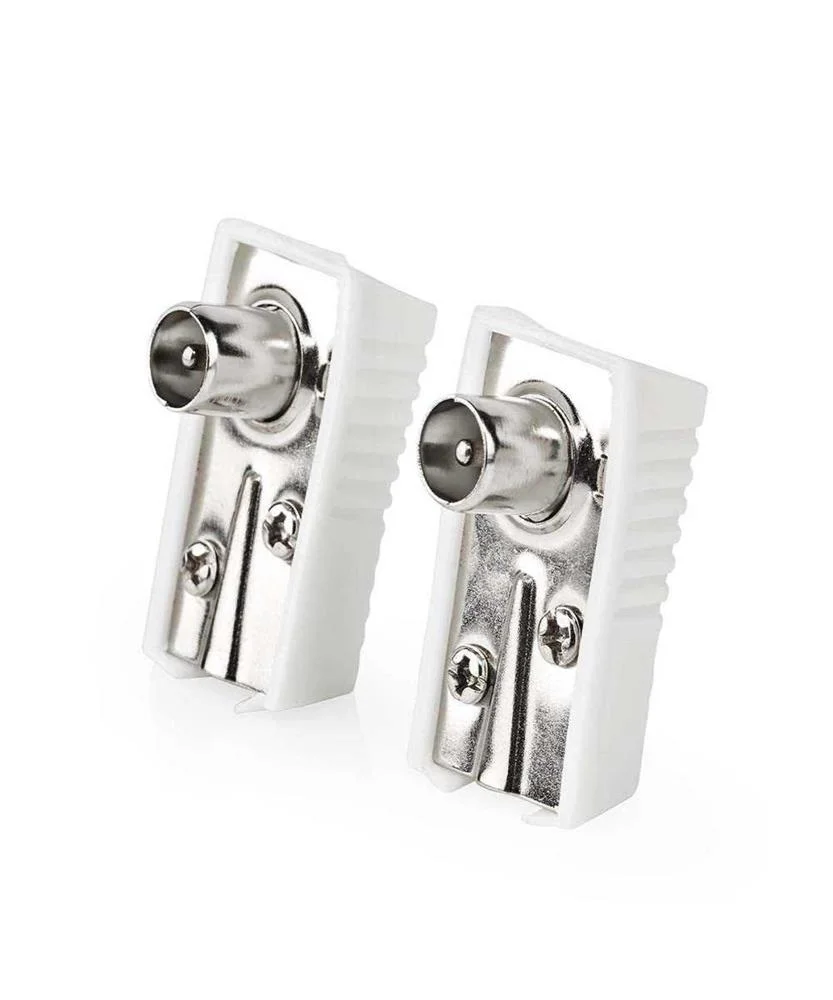 Conetor Iec (Coaxial) Angulado Masculino Niquelado