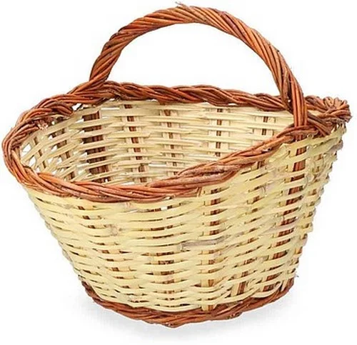 Cesto de cana 44x31x22cm altura con asa 34cm . um encantador acess&oacute;rio tecido &agrave; m&atilde;o que combina a be