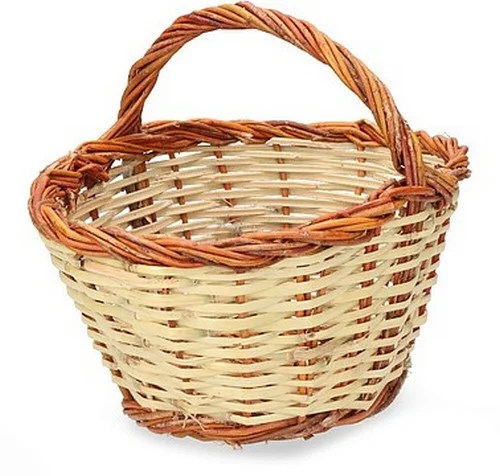 Cesto de cana 30x22x15cm altura con asa 23cm . um encantador acess&oacute;rio tecido &agrave; m&atilde;o que combina a be