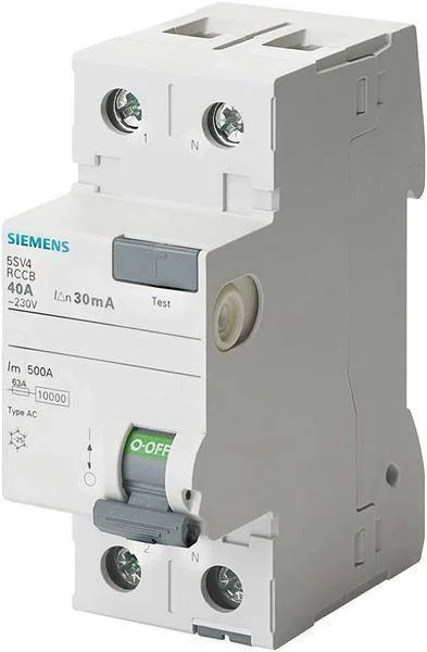 5sv4 40a/ 30ma/Ac 2p Differential Circuit Breaker 40a 30ma 2m Ac 10ka