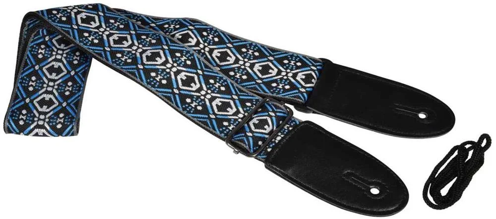 Correia de Guitarra Deluxe Jacquard Azul