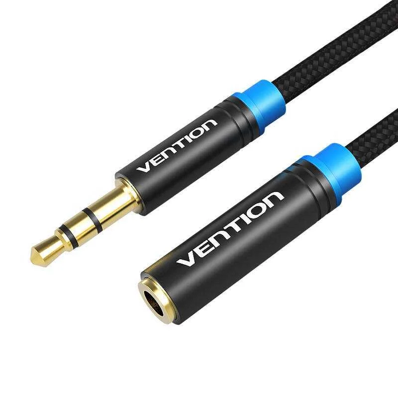 Braided 3.5mm Audio Extender 3m Vention Vab-B06-B300-M Black