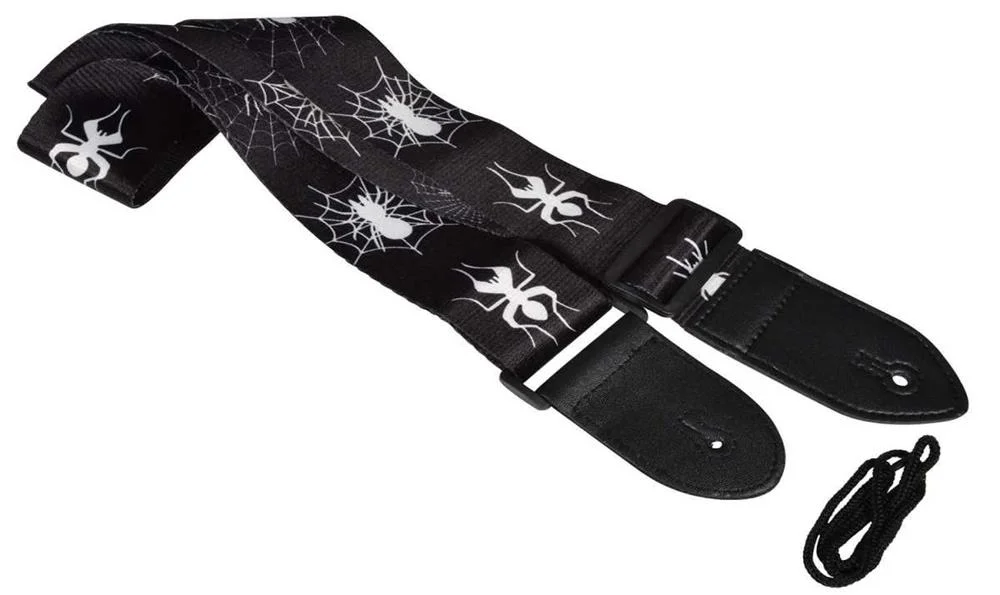White Spider Guitar Strap