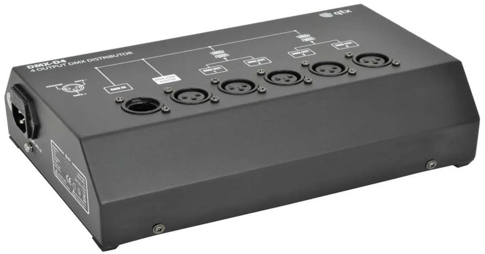 Dmx-D4 - Booster/Distribuidor Dmx de 4 Viasr