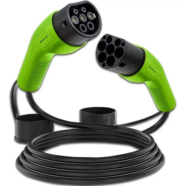 Qoltec 52474 Ev Cable Type 2 For Car Charging | 400v | 22kw | 32a | 5m