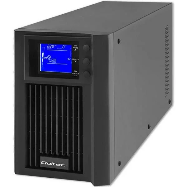 Qoltec 53981 Ups | On-Line | Pure Sine Wave | 2kva | 1.6kw | Lcd | Usb