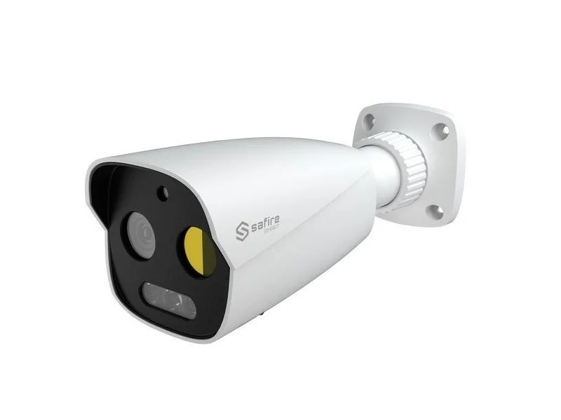 C&acirc;mara T&eacute;rmica Dual Ip Bullet Safire Smart - Sensor T&eacute;rmico 256x192 Vox | Lente 7 Mm - Sensor &Oacute;ptico