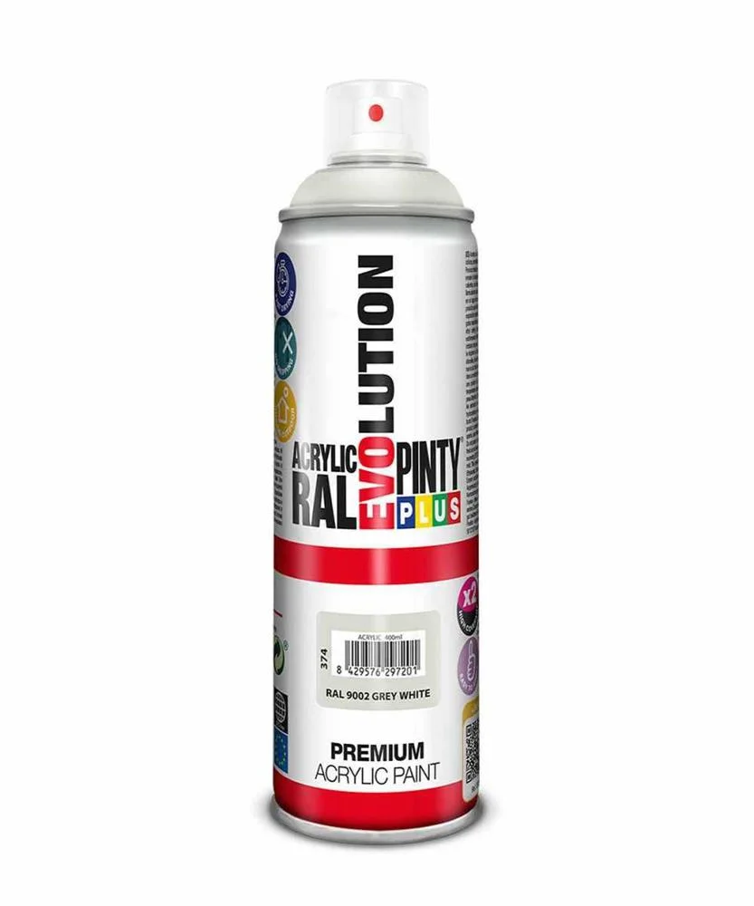 Tinta em Spray Pintyplus Evolution Ral 9002 Branco/Cinzento 400 Ml 