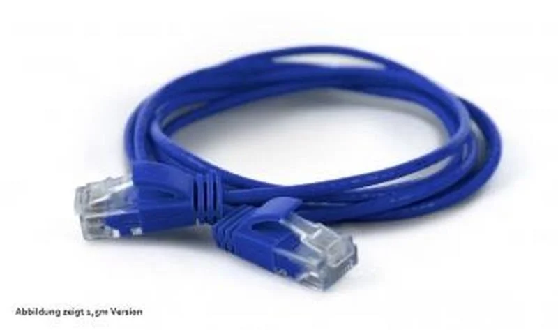 Wantec Patchkabel Utp  Cat6a           D=2,8mm  1,00m Blau