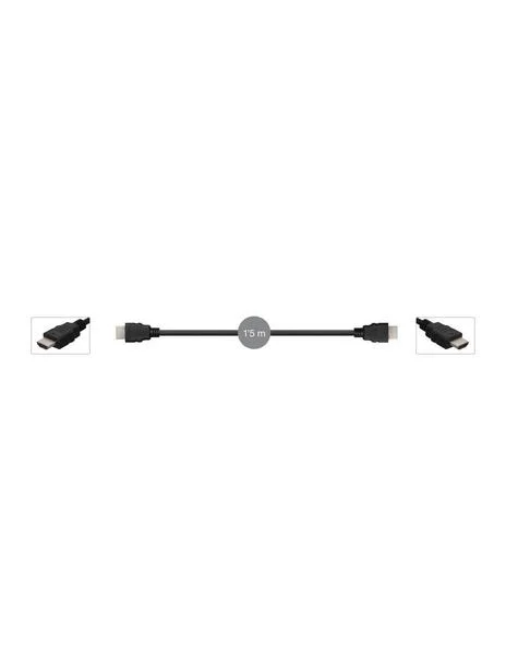Cabo Hdmi. Hdmi Macho a Hdmi Macho. Resolu&ccedil;&atilde;o Uhd 4k@30hz. 10 Gbps. 1,5 M.