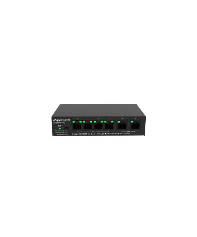 Ruijie Reyee Ethernet Poe Switch 6 (4xpoe) Ports .