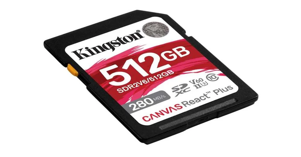 KINGSTON TECHNOLOGY CANVAS REACT PLUS 512 GB SDXC.