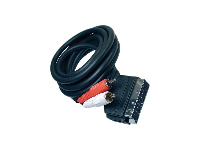 Cabo Scart 21 Pinos + 2 Rca Macho Stereo (2,5m)