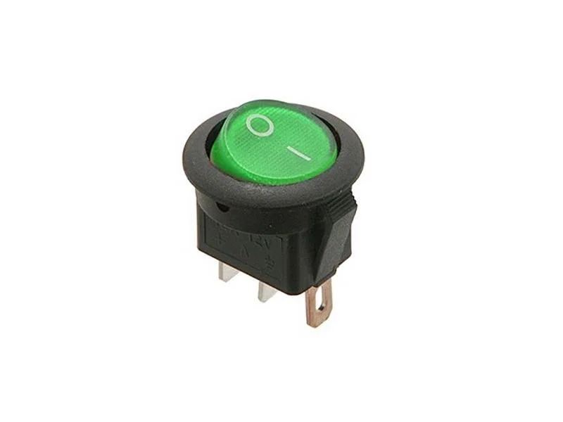 Interruptor Luminoso Verde On/Off 12v