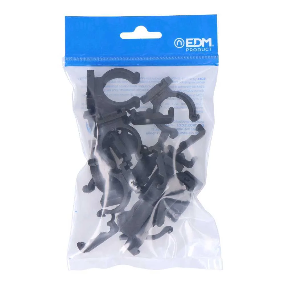Pack 10 Abra&ccedil;adeiras M-25 Nylon Preta para Ferrop.