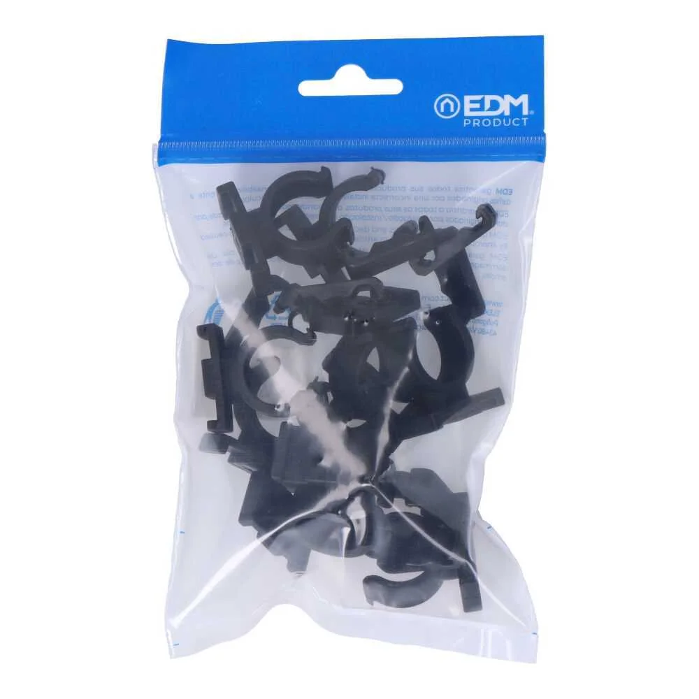 Pack 10 Abra&ccedil;adeiras M-20 Nylon Preta Edm