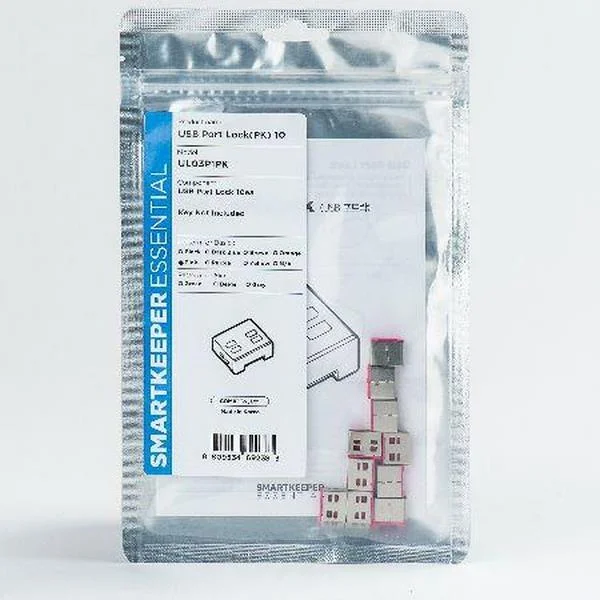 Bloqueio porta Smart Keeper Essential USB-A rosa