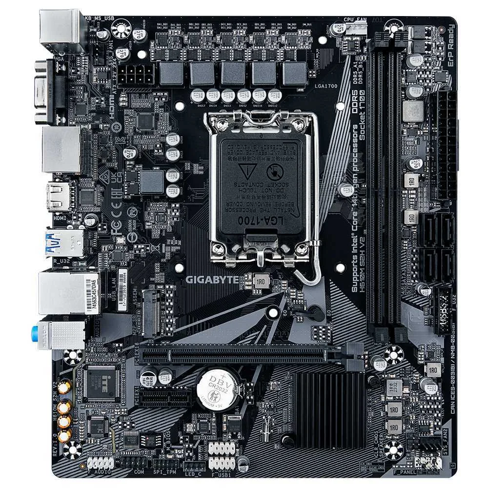 Gigabyte | H610m S2h V2 1.0 | Processor Family Intel | Processor Socket Lga1700 | Ddr5 Dimm | Suppor