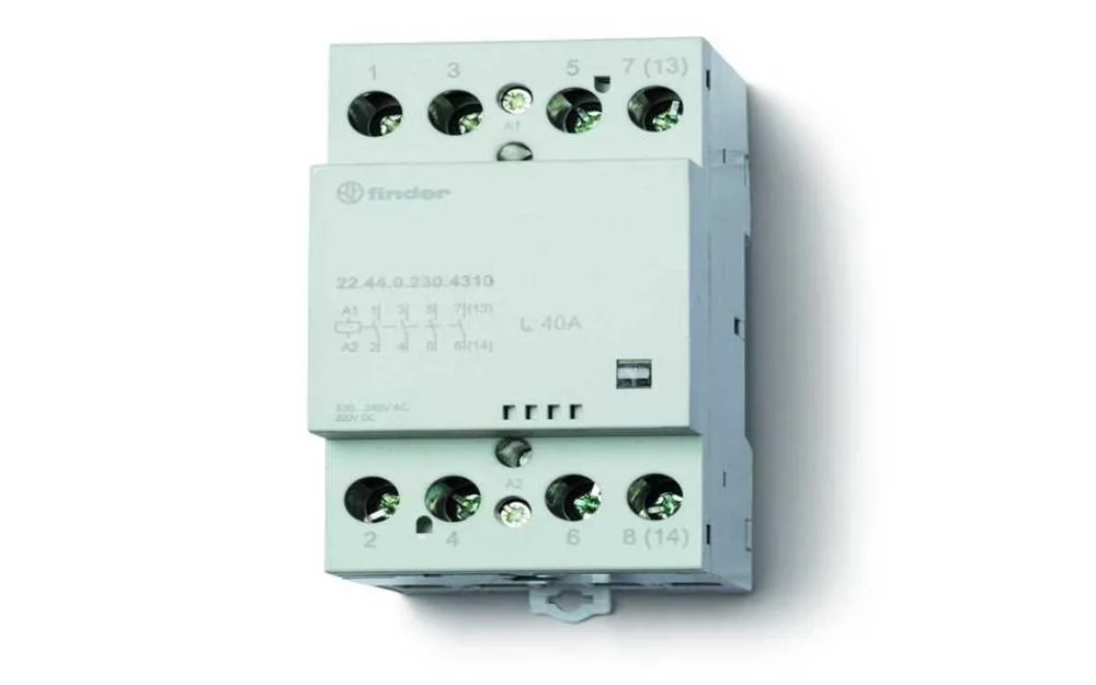 Contator em calha DIN 4 x NA 230 VAC 40 A