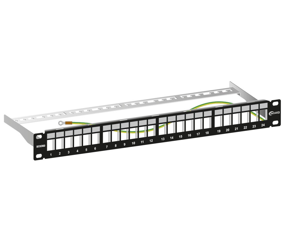 Panel Rack 19"" Patch Panel 24 Puertos Keystone N.