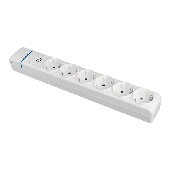 Extens&atilde;o com 6 Tomadas 2p+T, 16a 250v com Interru.