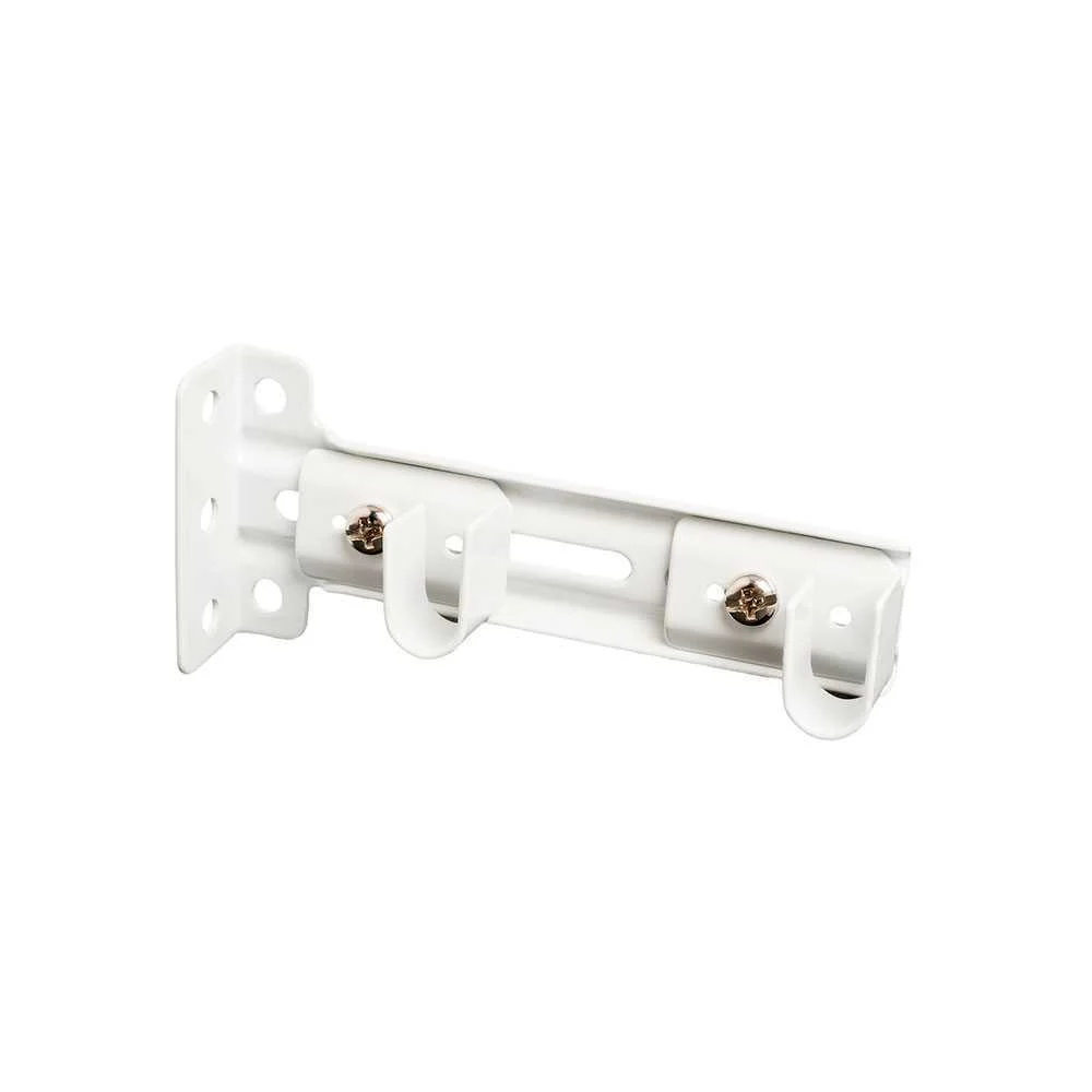 Suporte Duplo para Calha Refor&ccedil;ada Branco (2un)