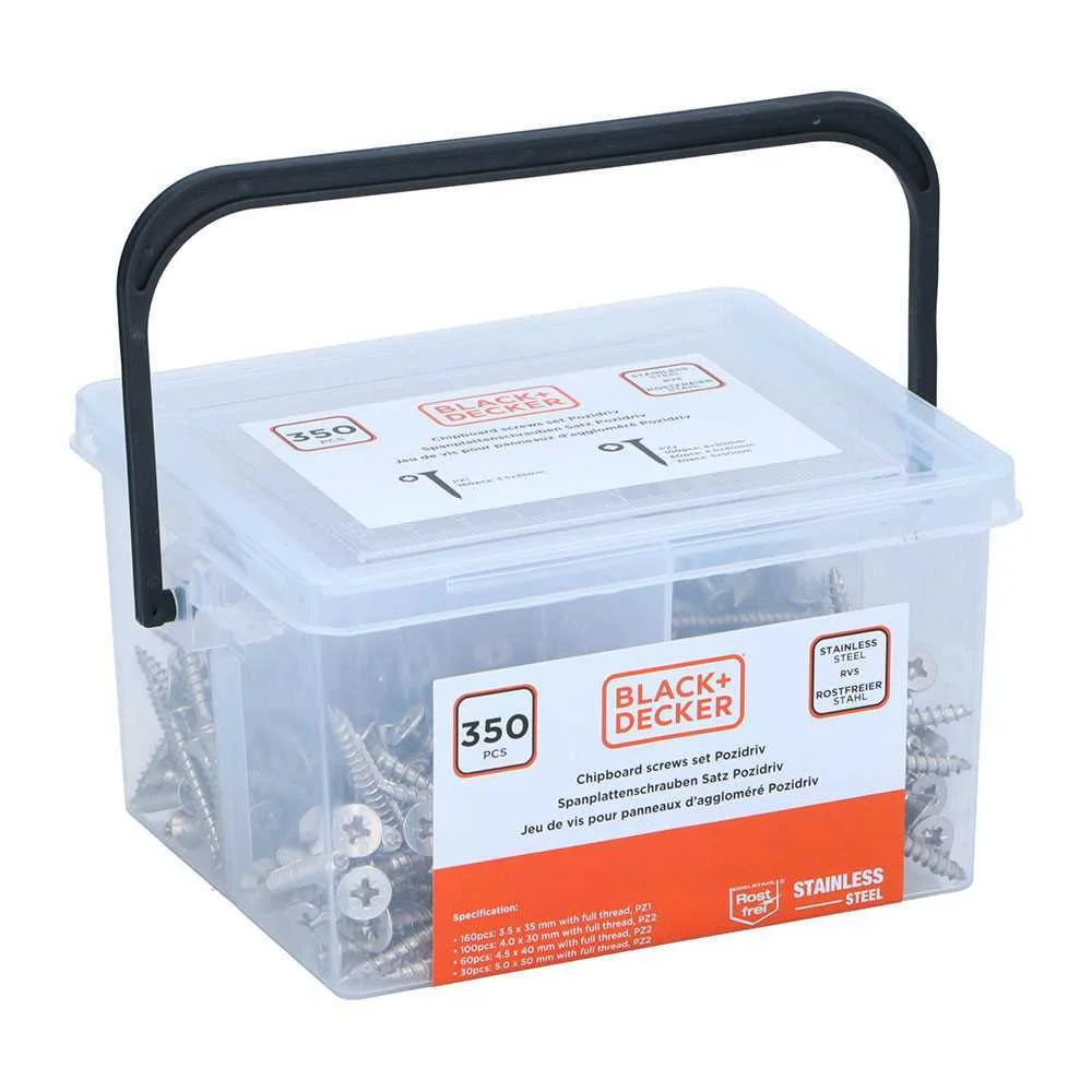 Sortido de Parafusos para Madeira Ss Black+Decker