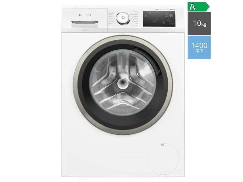 Iq500 Front Load Washing Machine 10 Kg 1600 Rpm (Silver Stainless Steel) - Siemens