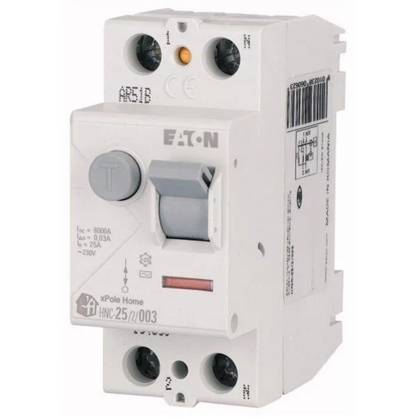 Interruptor de corrente diferencial; Inom: 25A; Polos: 2; IP40